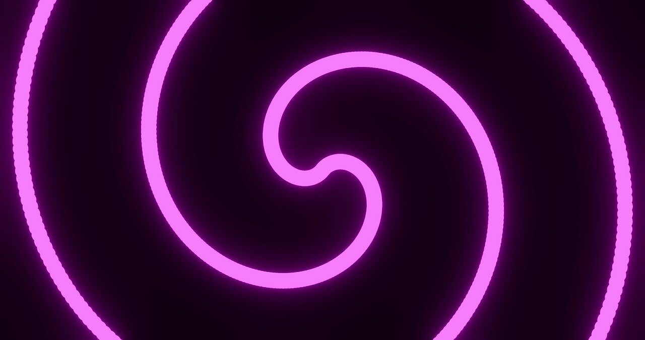 👍 hypnotic simple neon spiral vj loop [trippy pink spiral screensaver]