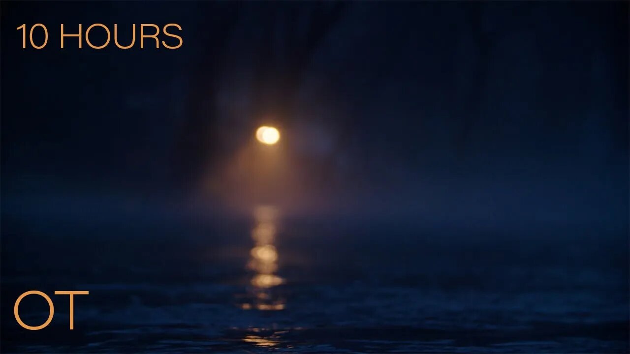 Moody Blue River 2| Fog, Flowing Water & Night Sounds for Sleeping | Relaxation | Studying| 10 Hours