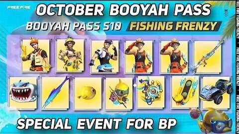 FREE FIRE OCTOBER MONTH BOOYAH PASS REVEAL