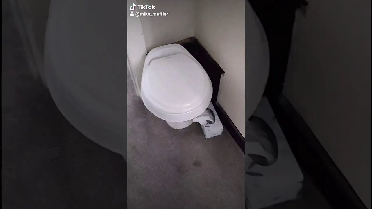 Camper Toilet on Laundry Chute #Home #investigations #notcode