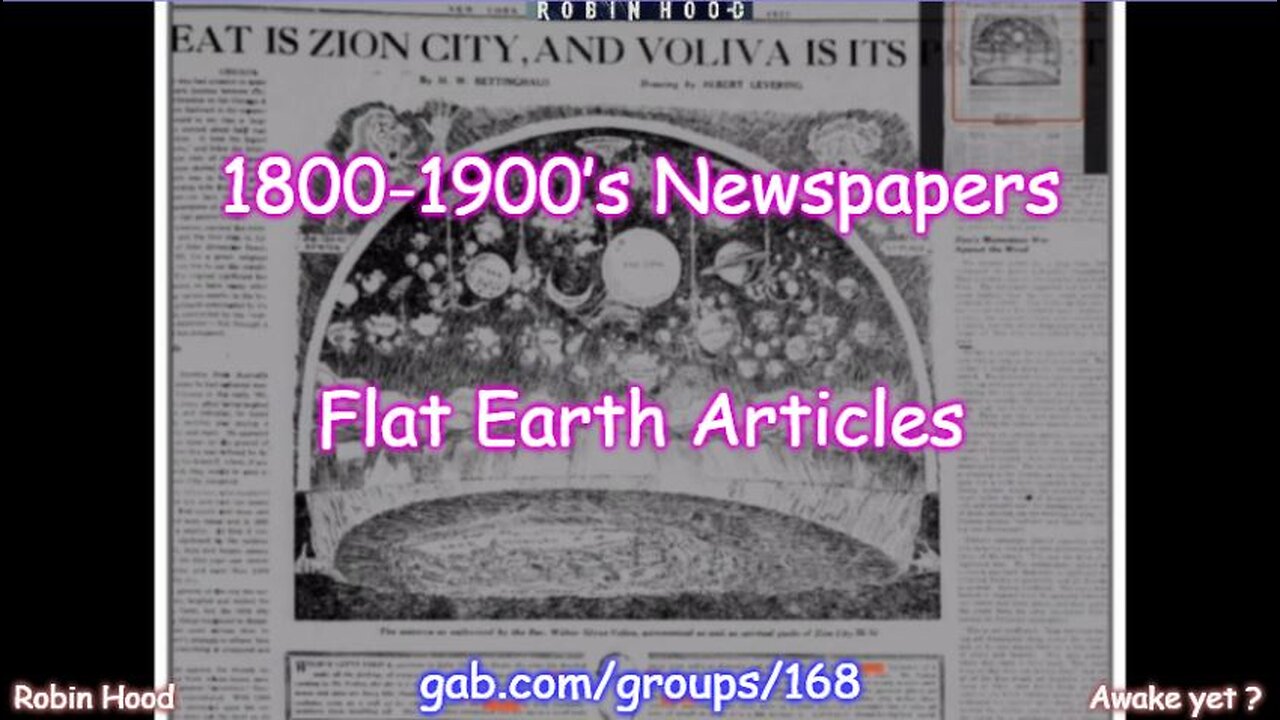 1800-1900’s Newpapers - Flat Earth Articles