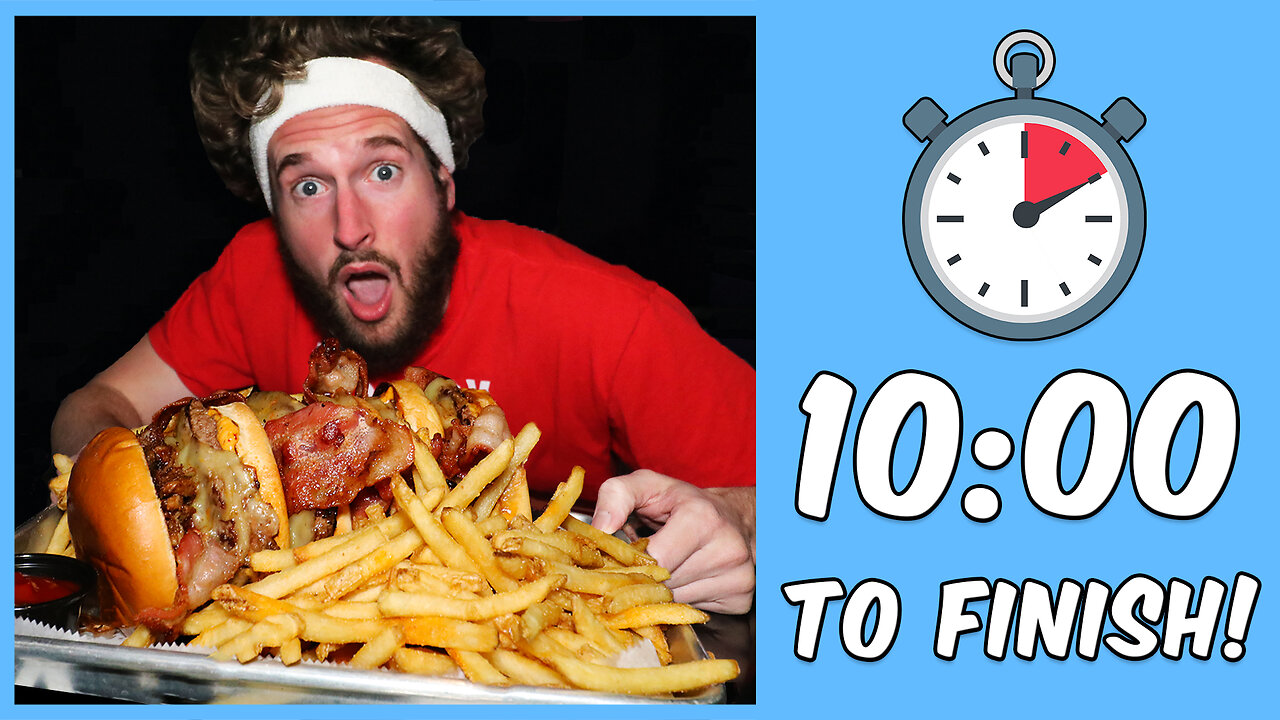 WAS I CHEATED? The "Big Freaking Burger" Speed Eating Cheeseburger Challenge!