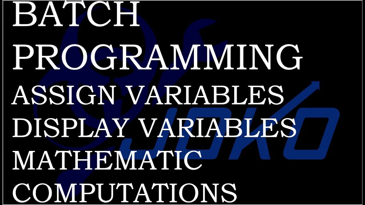 How To Use Variables in a Batch File (Video 3) |JOKO ENGINEERING|