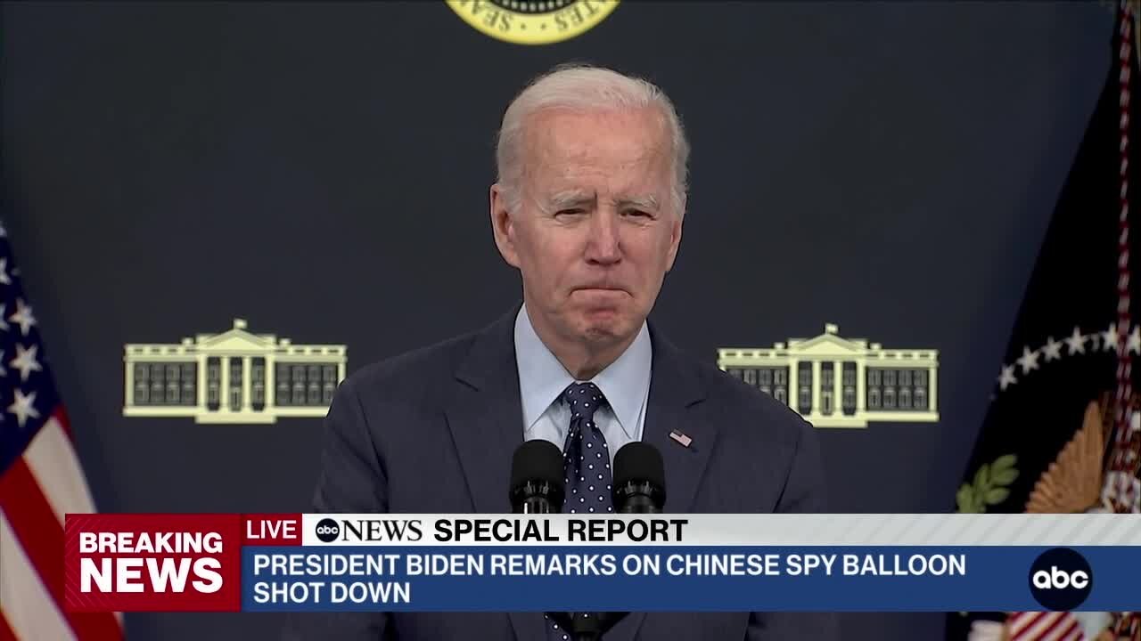 President Biden is delivering remarks on the U.S. response to recent aerial objects that have been shot down over the past week. Watch live on the Denver7+ app.