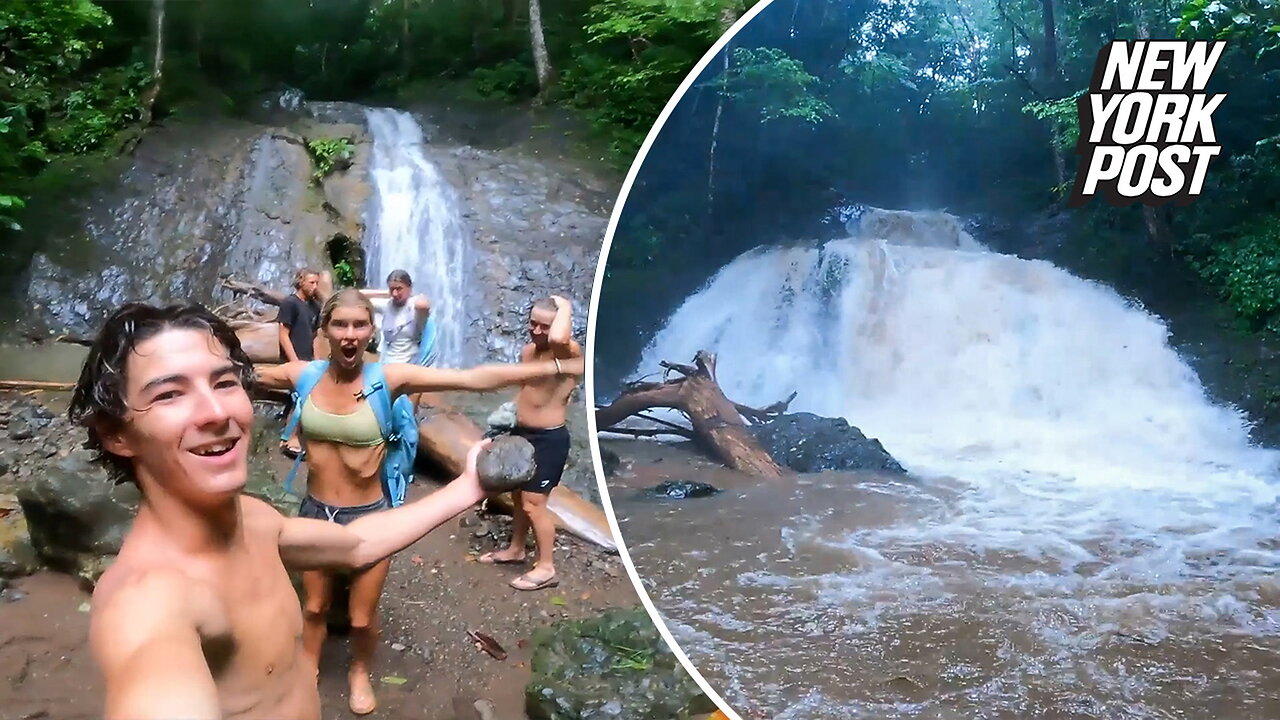 Tourists narrowly escape waterfall surge: 'We actually almost died!'