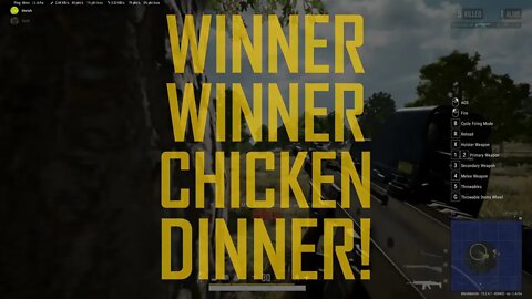 first CHICKEN DINNER in pubg