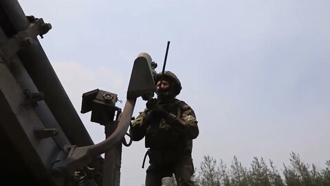 BM-27 Uragan "Hurricane" MLRS Hammering Ukrainian Positions