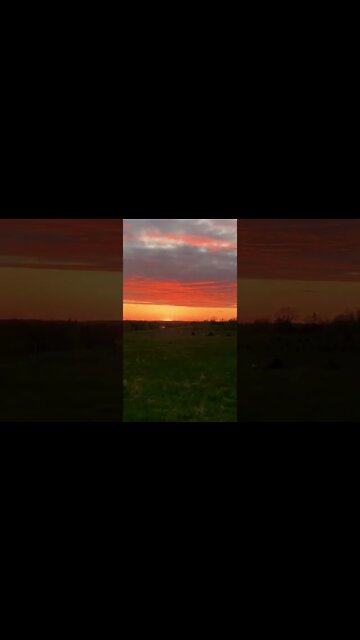 Glowing orange skies in the evening