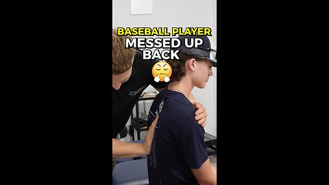 High School Baseball Player Gets Cracked! #chiropractor #backpain #neckpain #headaches