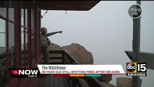 85-year-old still spends his time spotting wildfires after decades on the job