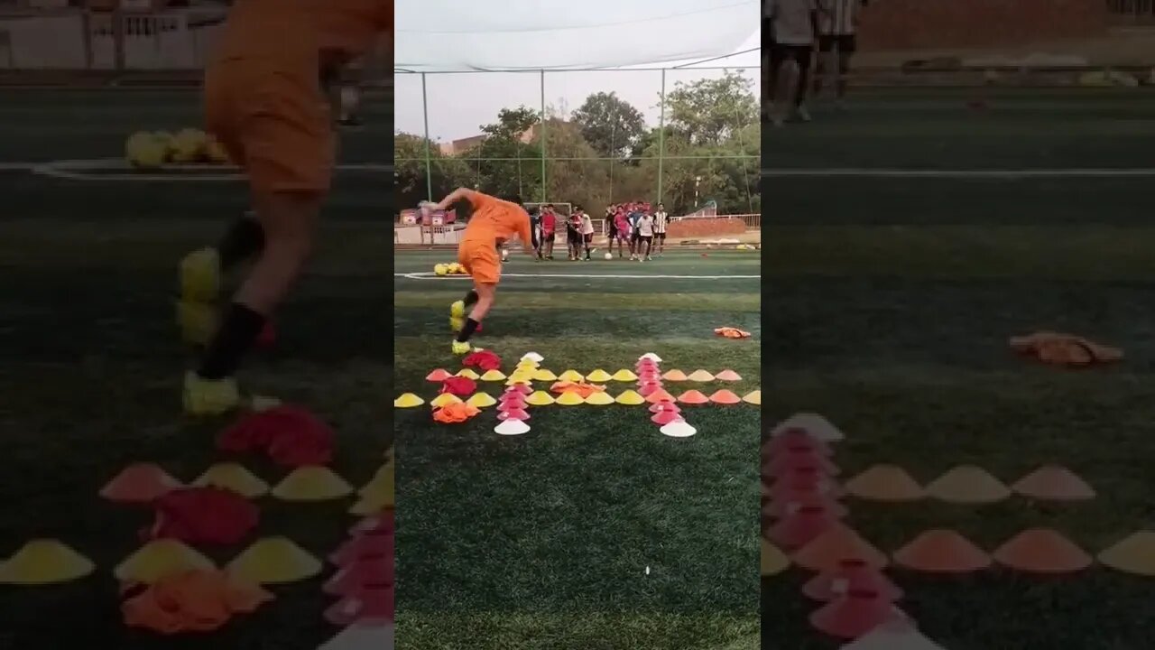 Fun drill in football training.. Guess the game name and comment..