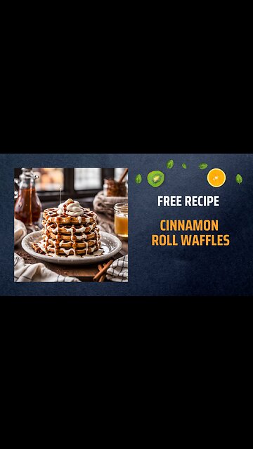 Free Cinnamon Roll Waffles Recipe🌀🍯🧇