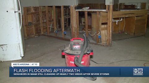 Neighbors in Miami still cleaning up nearly two weeks after severe storms