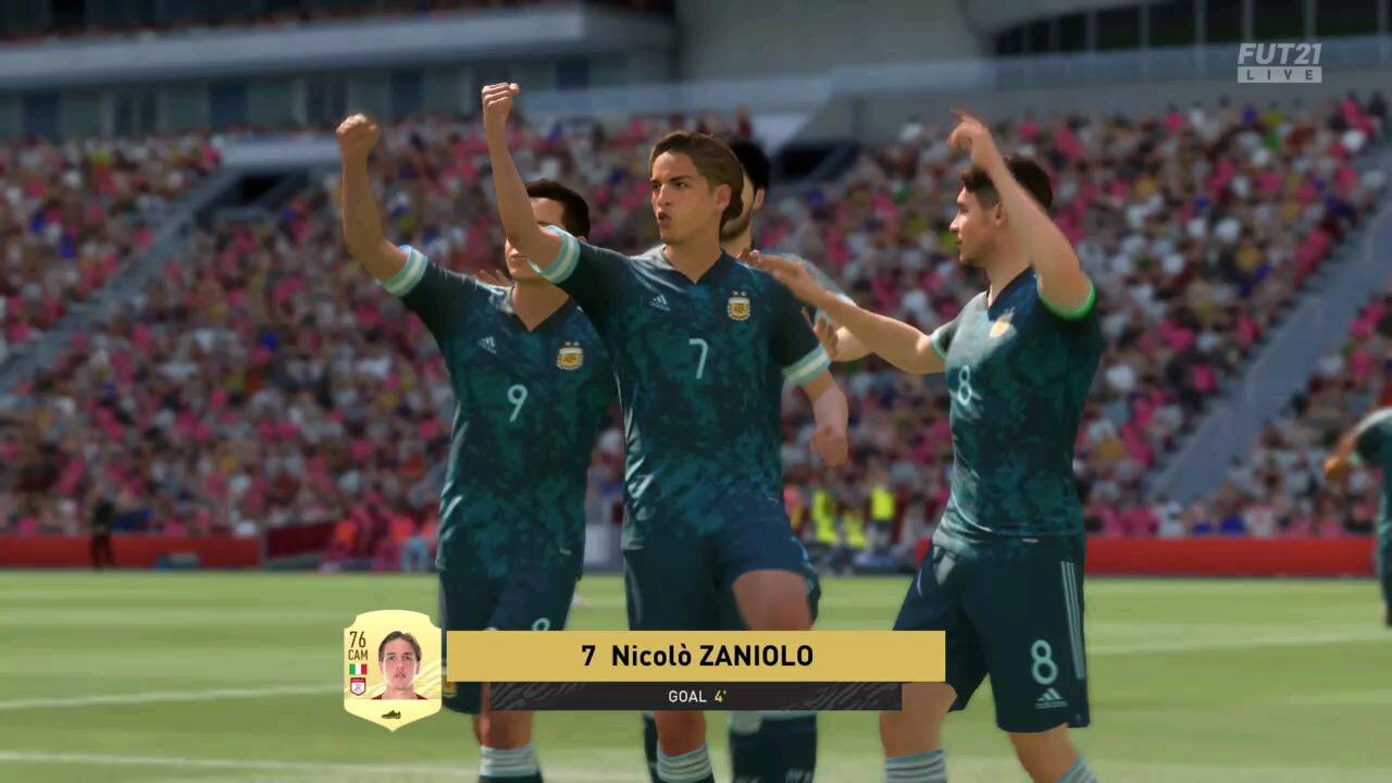 Fifa21 FUT Squad Battles - Nicolò Zaniolo strike goes in off the woodwork