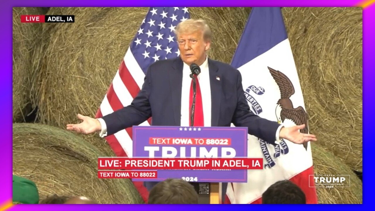 PRESIDENT TRUMP IN ADEL, IOWA - OCTOBER 16, 2023