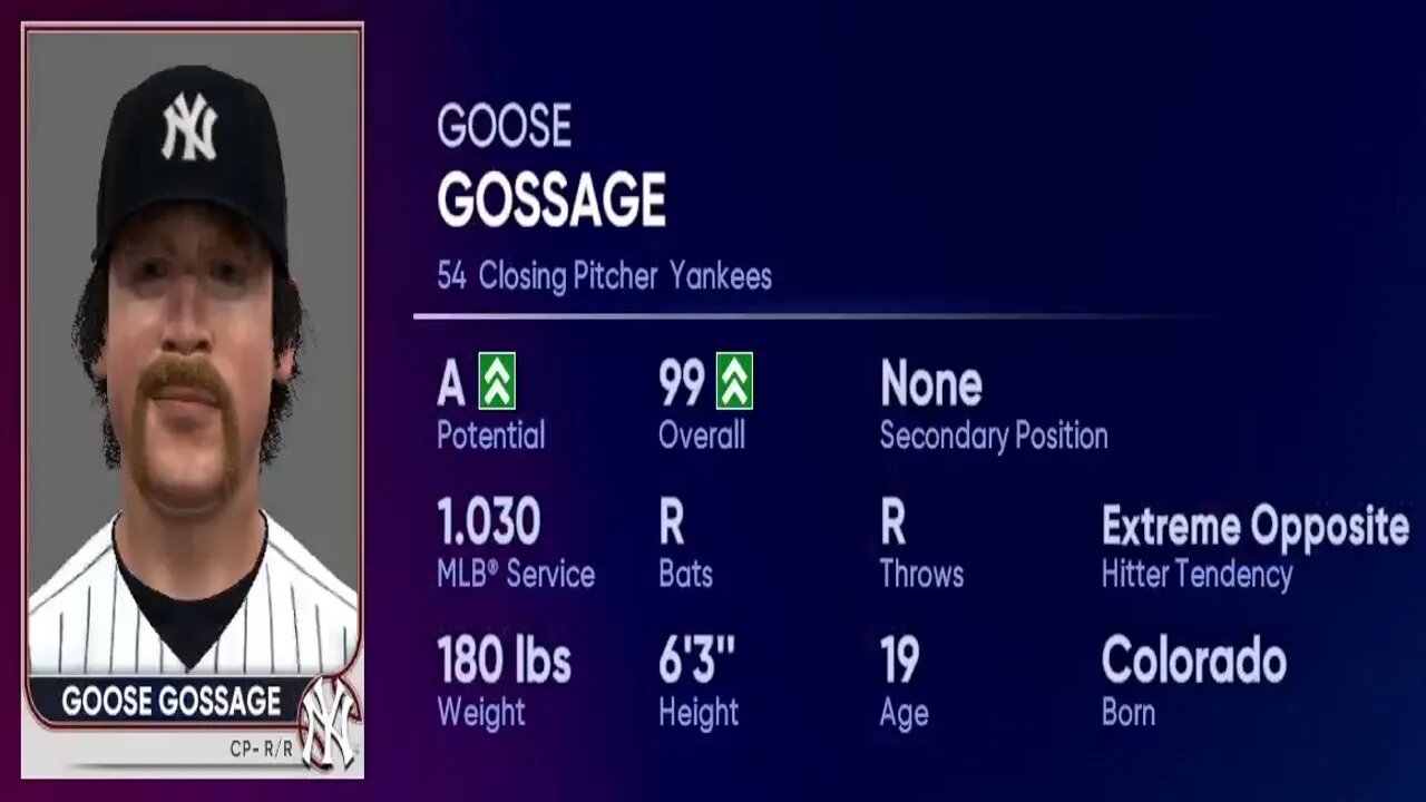 How To Create Goose Gossage MLB The Show 22