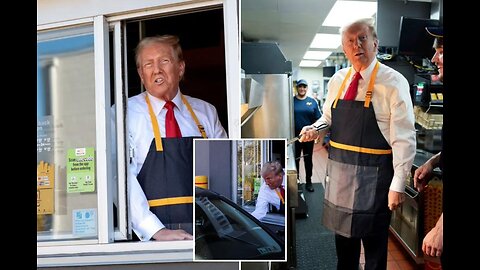 Trump serving at McDonald’s: "I made it myself."