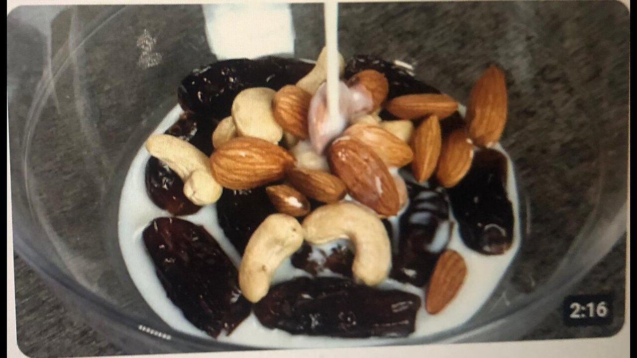 Add milk into dates and nuts, you will be surprised with the result !!