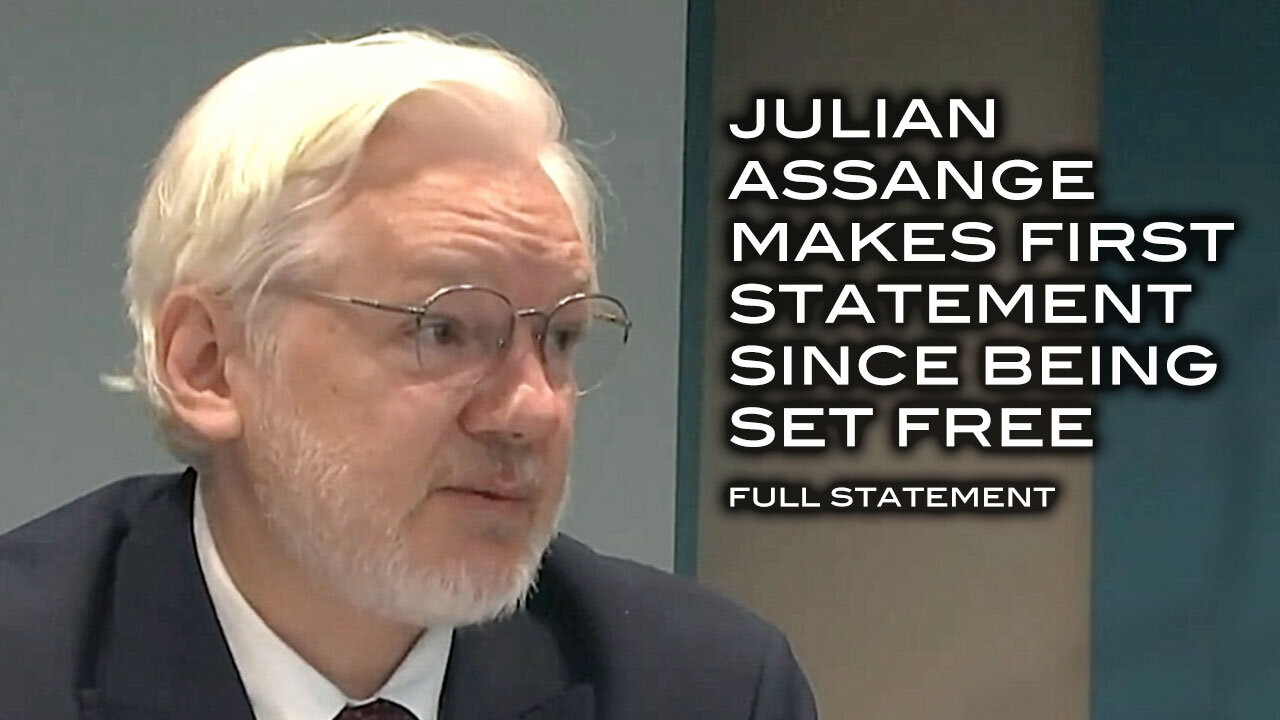 Julian Assange Makes First Statement Since Being Set Free - FULL STATEMENT