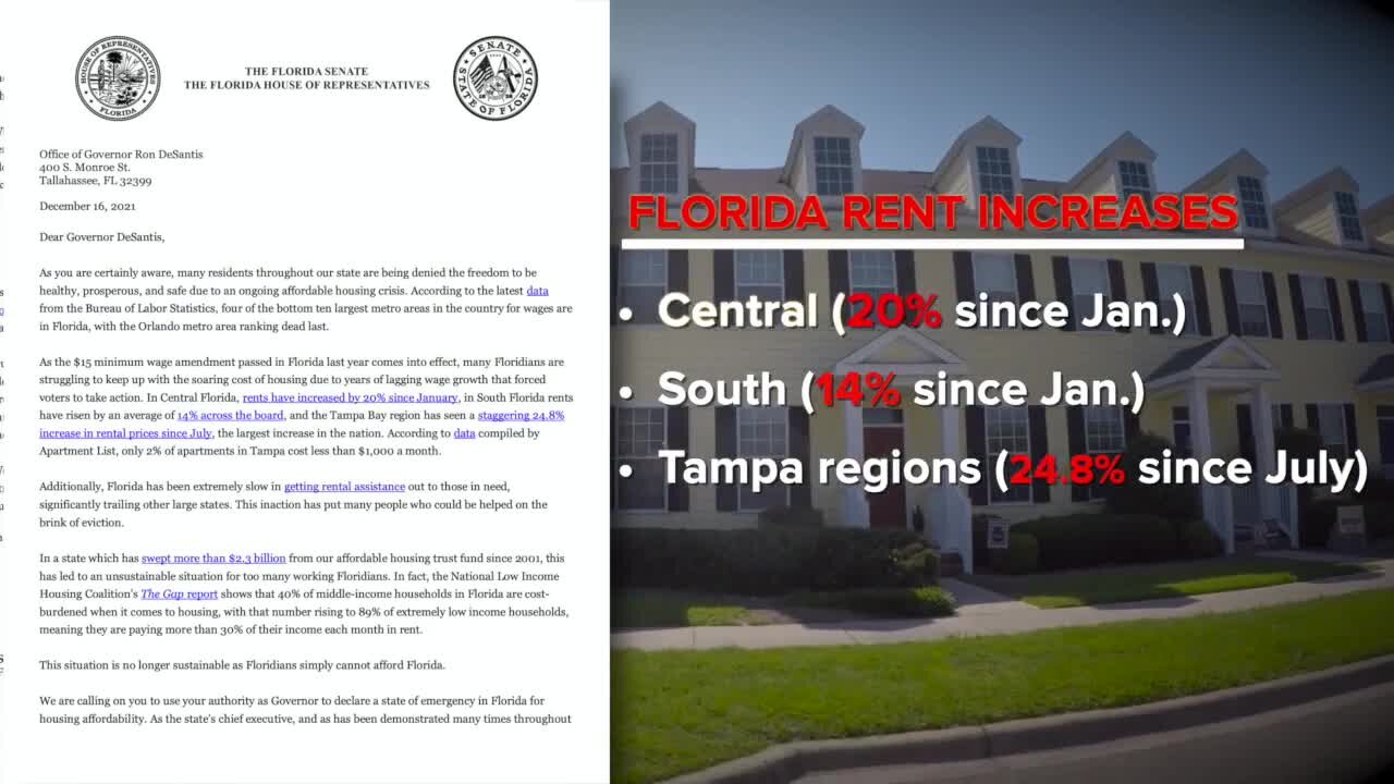 Florida Democrats call for emergency declaration to fight rising rent