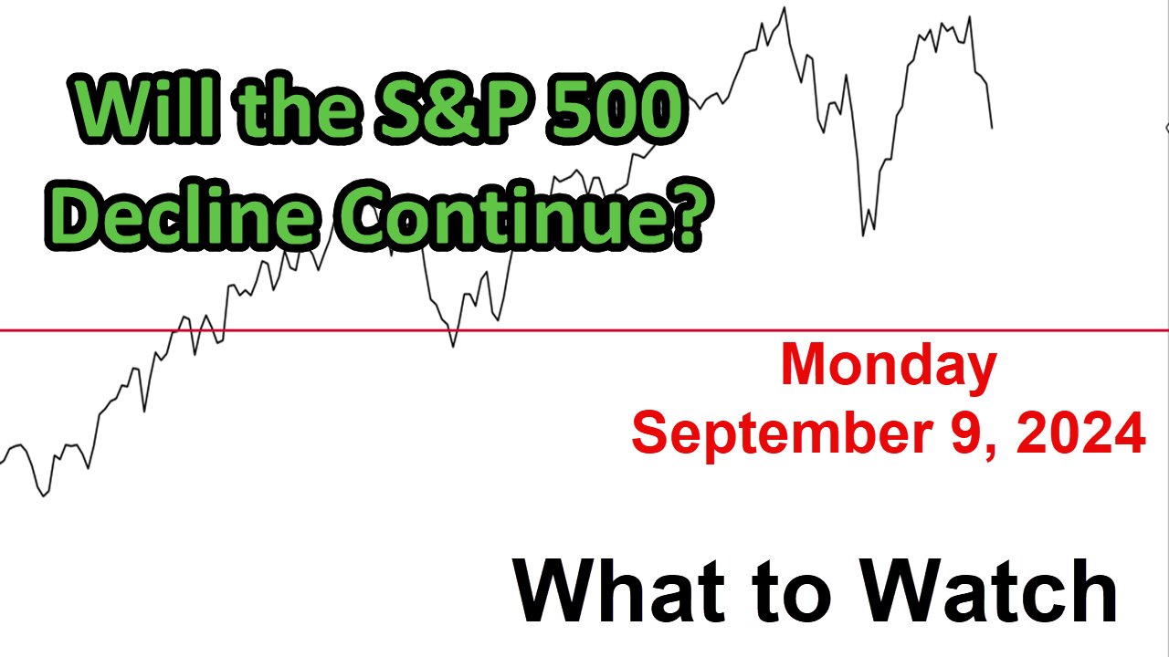 S&P 500 What to Watch for Monday September 9, 2024