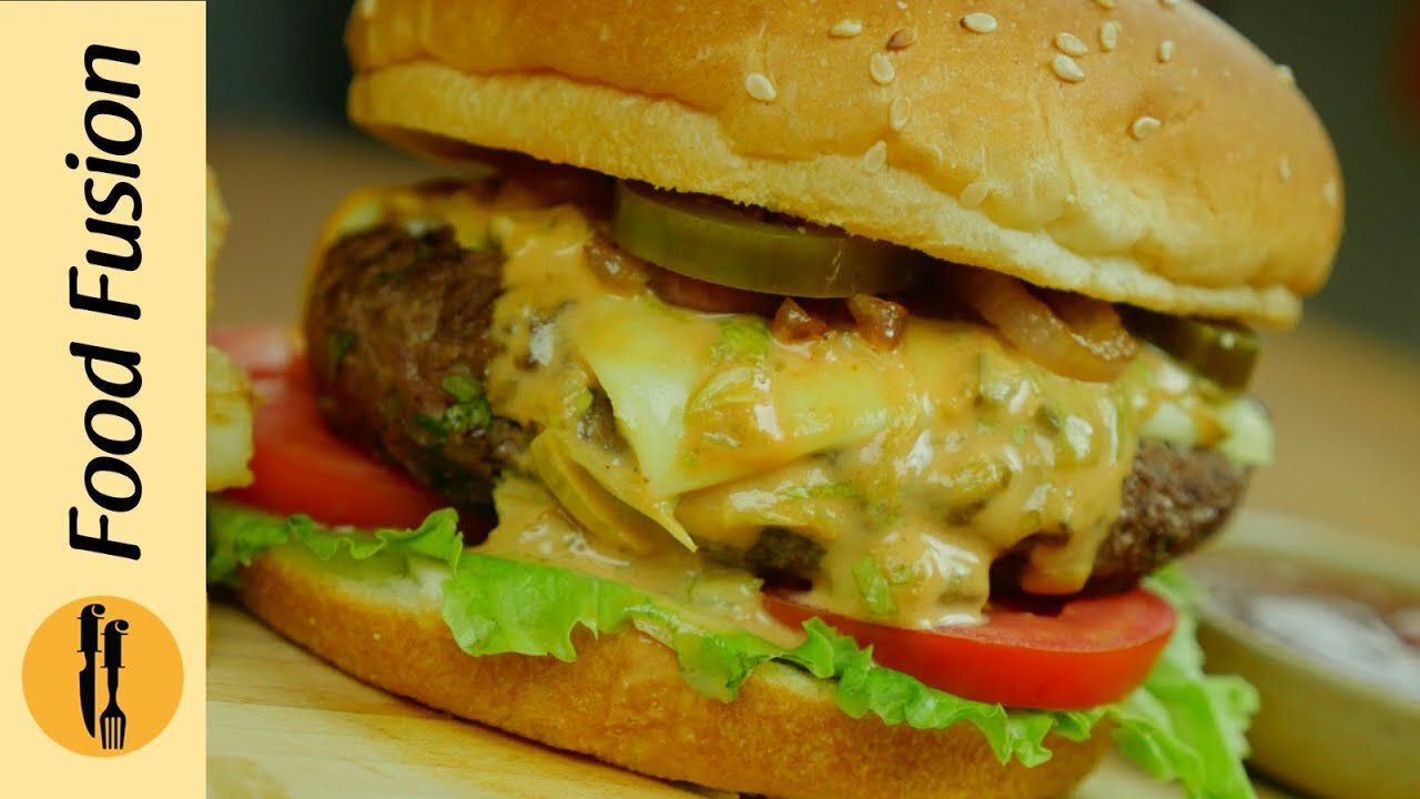 Beef Burger with Fussion Sauce recipe by Food Fussion