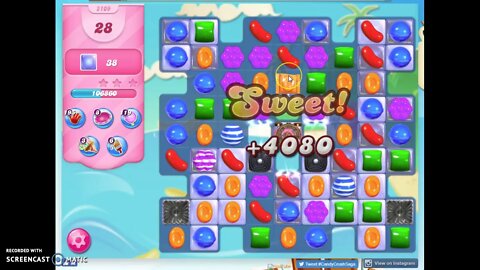 Candy Crush Level 2109 Audio Talkthrough, 2 Stars 0 Boosters