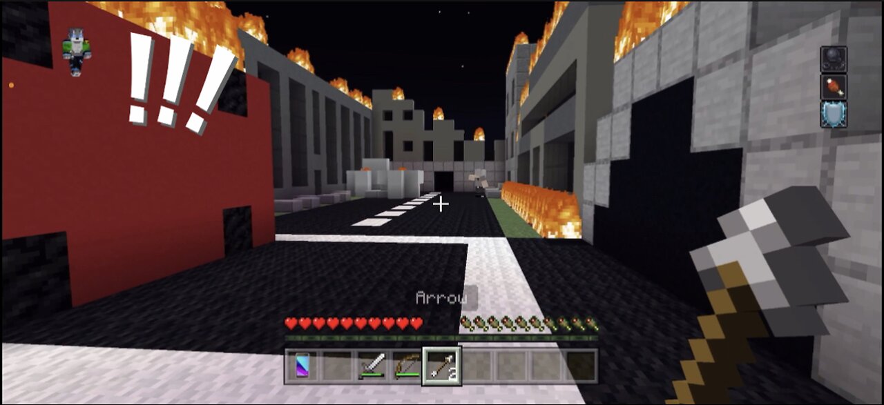 The city is destroyed! (Run away Minecraft map)