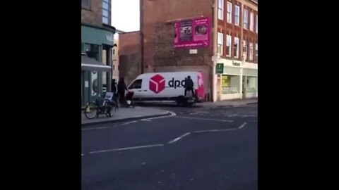 Man Riding Unicycle Slams Straight In To A Van