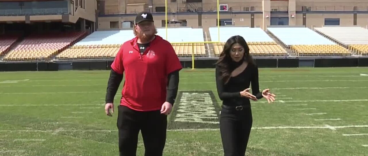 100-Yards with Tina Nguyen: Vegas Vipers offensive lineman Michael Miller