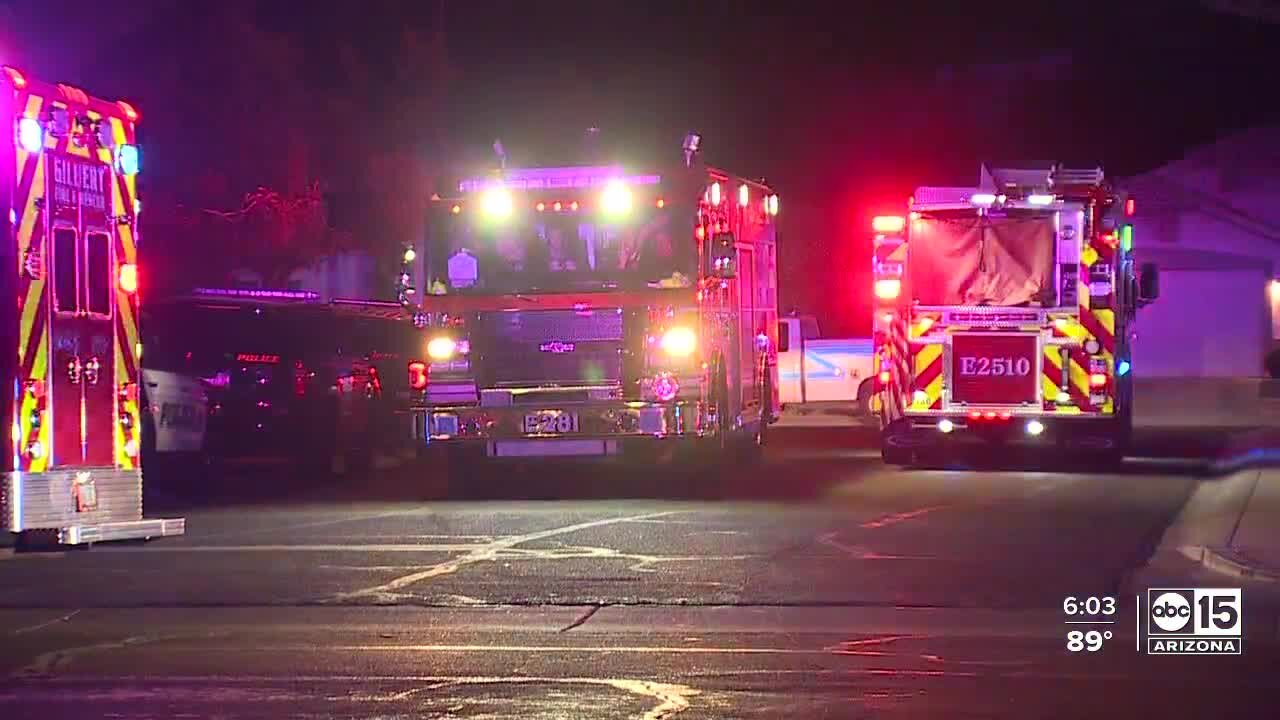 Man stabbed, house on fire in Gilbert