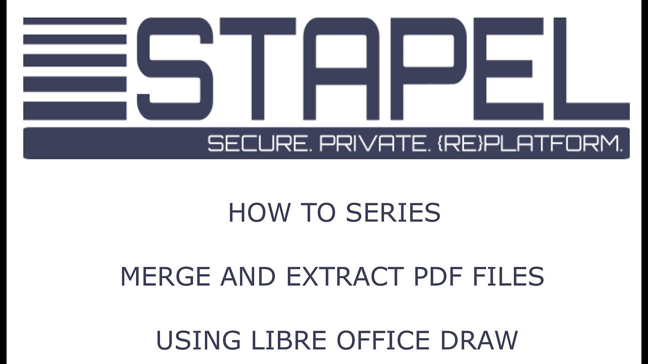 How-To: Using LibreOffice Draw to Extract Pages From and Merge Together PDF Files