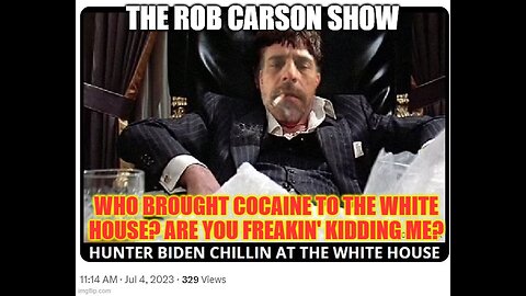 OF COURSE HUNTER BROUGHT THE COCAINE THE THE WHITE HOUSE! DUH!