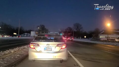 Night Drive After Heavy Snow | Indianapolis, Indiana