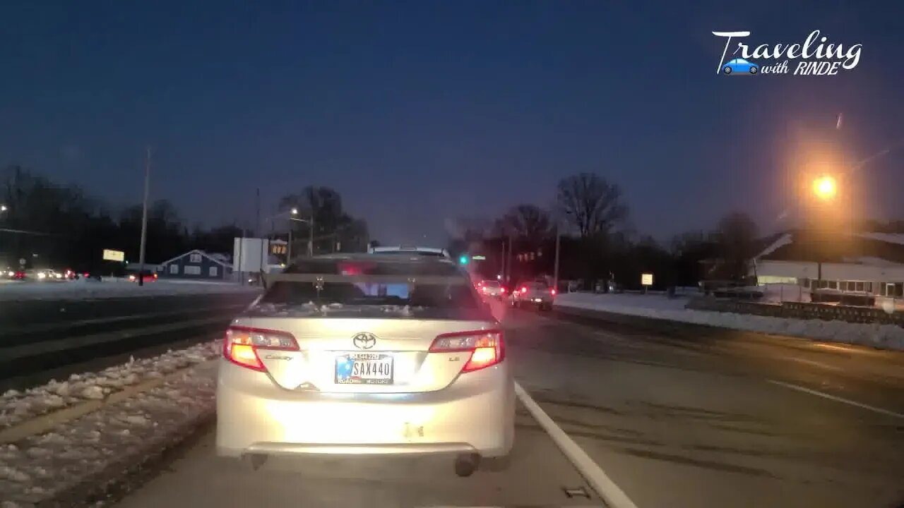 Night Drive After Heavy Snow | Indianapolis, Indiana