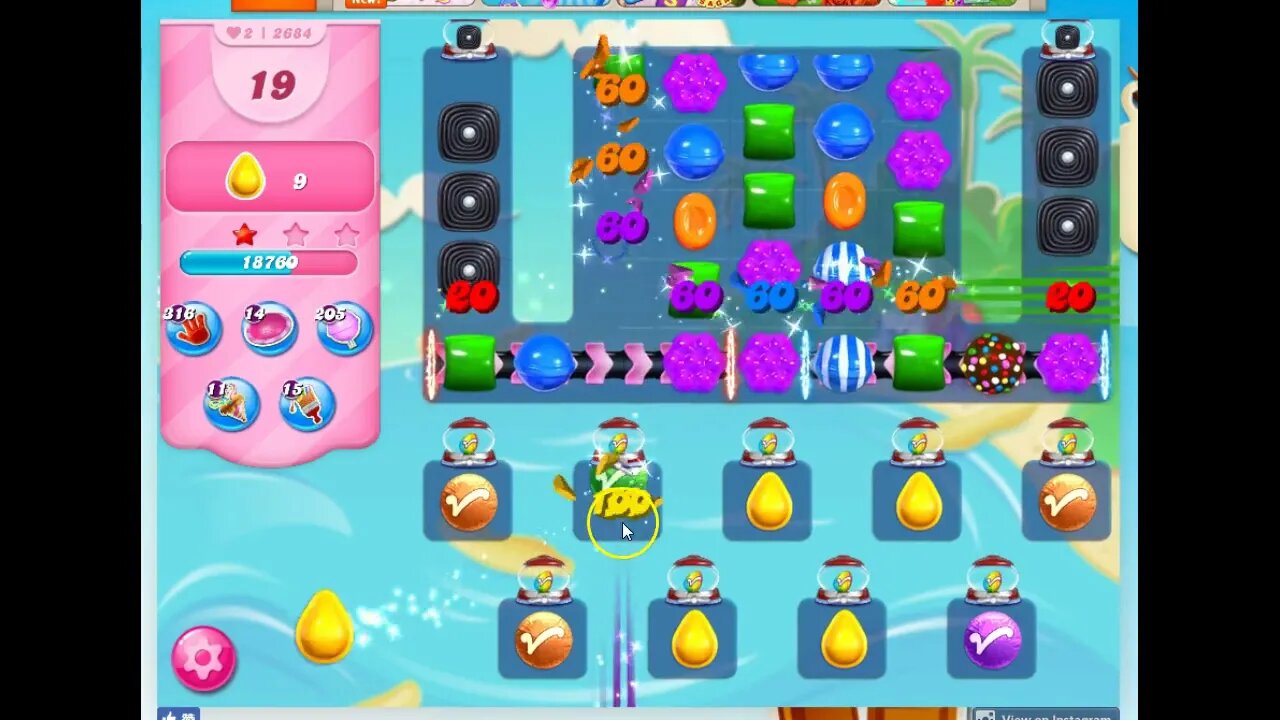 Candy Crush Level 2684 Audio Talkthrough, 3 Stars 0 Boosters