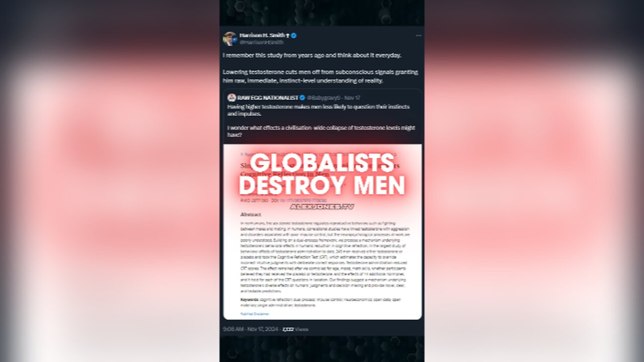 Globalists Destroying Men - INFOWARS on X