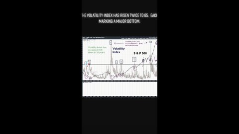 Volatility spike says short term market bottom