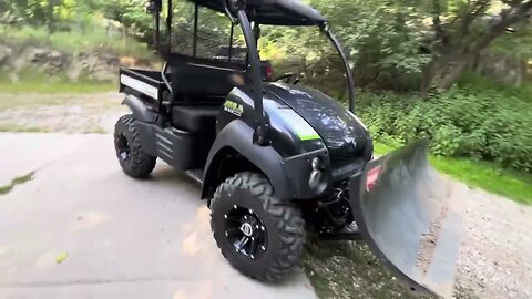 Kawasaki Mule 610 XC touring the road construction project. Side walks and approaches are going in.