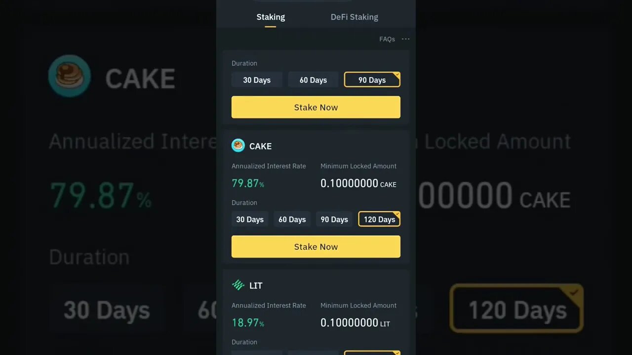 80% STAKING REWARDS FOR CAKE TOKEN 🤑 #pancakeswap #cryptoinvesting #staking #stakingrewards #shorts