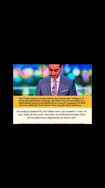 The Project has no opinion on "Taliban 2.0"