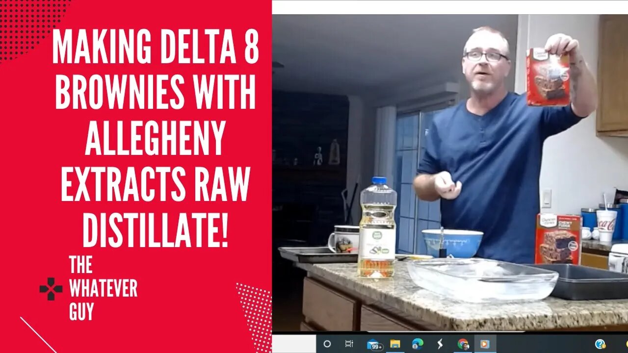 Making Delta 8 Brownies With Allegheny Extracts Raw Distillate!