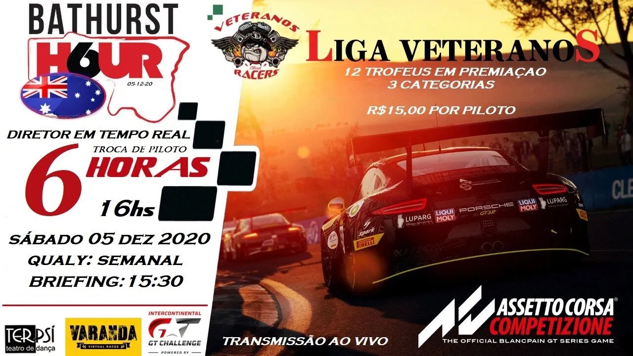 LIGA VETERANOS - 6hrs Bathurst - ASSETTO CORSA COMPETIZIONE