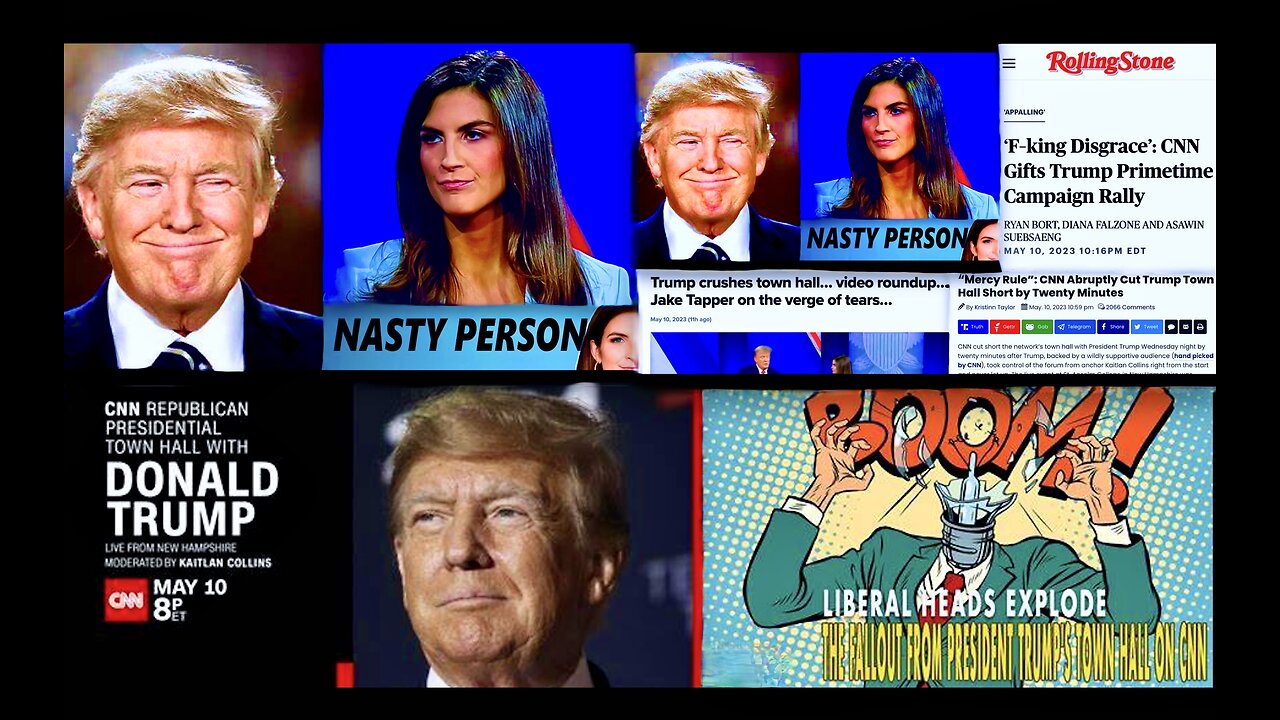 President Trump Enrages Woke MAGA Hating Mob Crushes Nasty Person Kaitlin Collins At CNN Town Hall