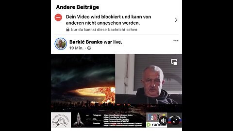 Dieses Live wurde von Facebook während des Lives blockiert