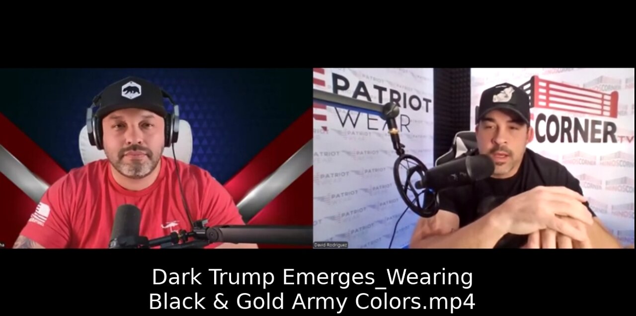 Dark Trump Emerges_Wearing Black & Gold Army Colors