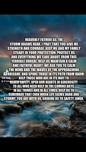 A prayer for those being affected by the Hurricane. #prayer #bibleverses #biblicalteachings