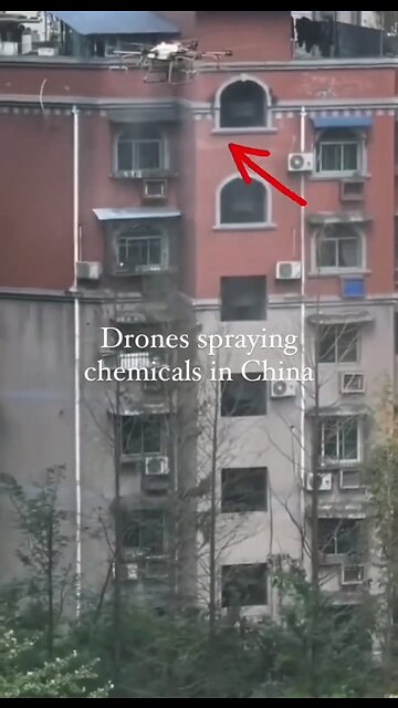 DRONES SPRAYING CHEMICALS IN CHINA!