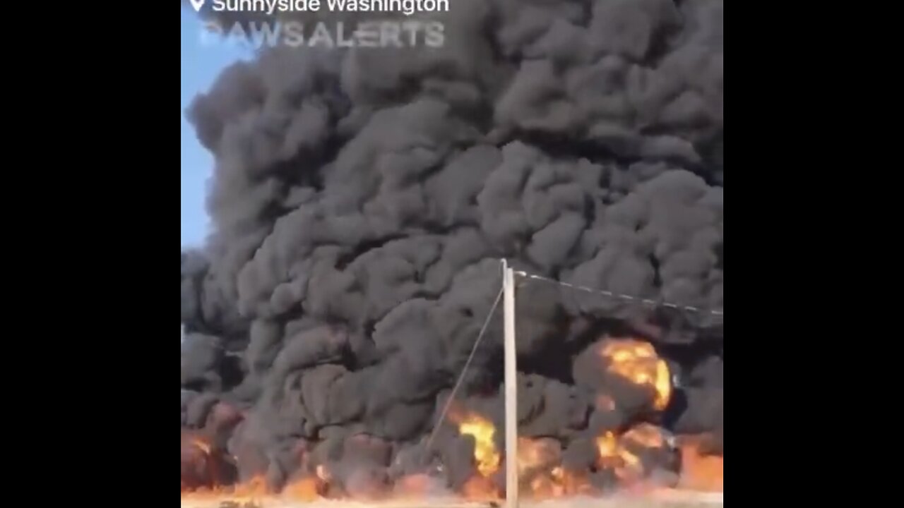 MASSIVE FIRE BREAKS OUT🏭🔥AT SUNNYSIDE APPLE FARM IN WASHINGTON♨️🚏🐚💫