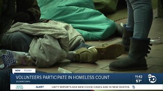 Volunteers help collect data on homelessness in San Diego